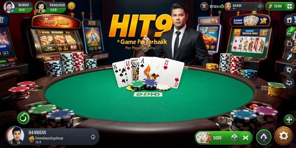 Tampilan utama HIT9 menampilkan gameplay Poker yang seru dan menarik.