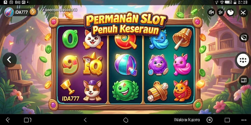 Tampilan menarik gameplay permainan Slot IDA777.