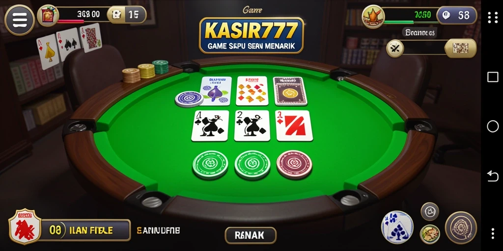 Screenshot gameplay KASIR777 menunjukkan pemain bersenang-senang bermain Gaple.