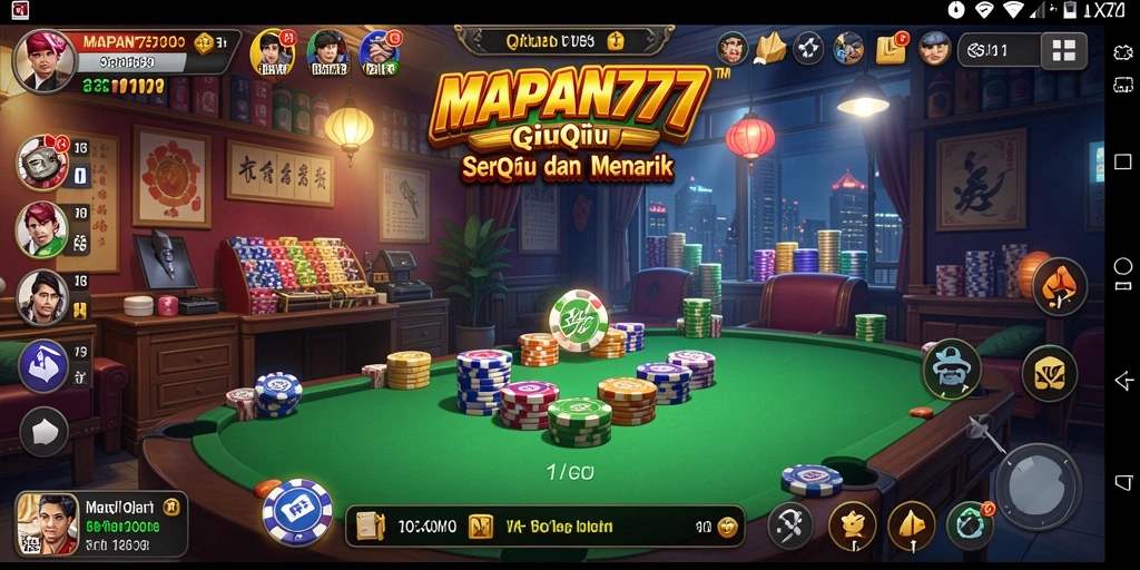 Tampilan gameplay QiuQiu yang menegangkan di MAPAN777.