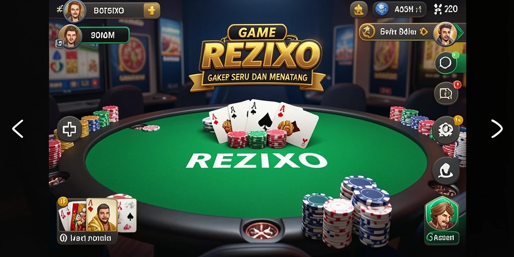 Tampilan gameplay mendebarkan dari REZIXO Poker.