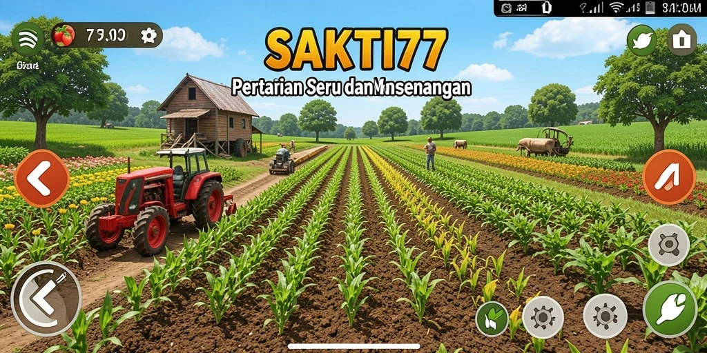Tampilan menarik dari gameplay SAKTI77 saat bertani.