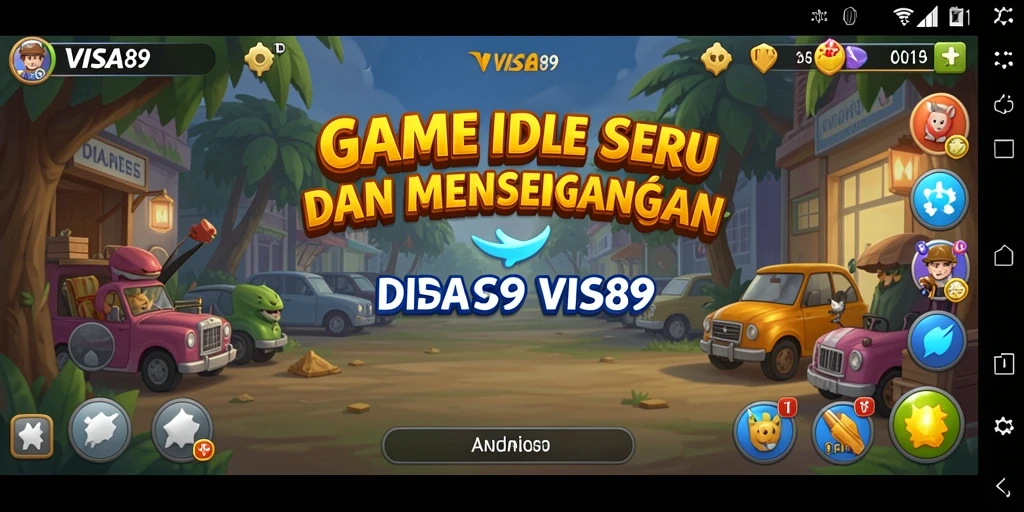 Tampilan utama permainan VISA89 dengan mekanisme Idle yang menarik.