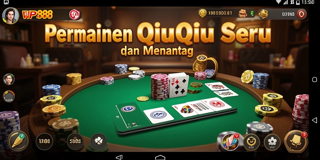 Tampilan screenshot WP888 yang menunjukkan suasana bermain QiuQiu.